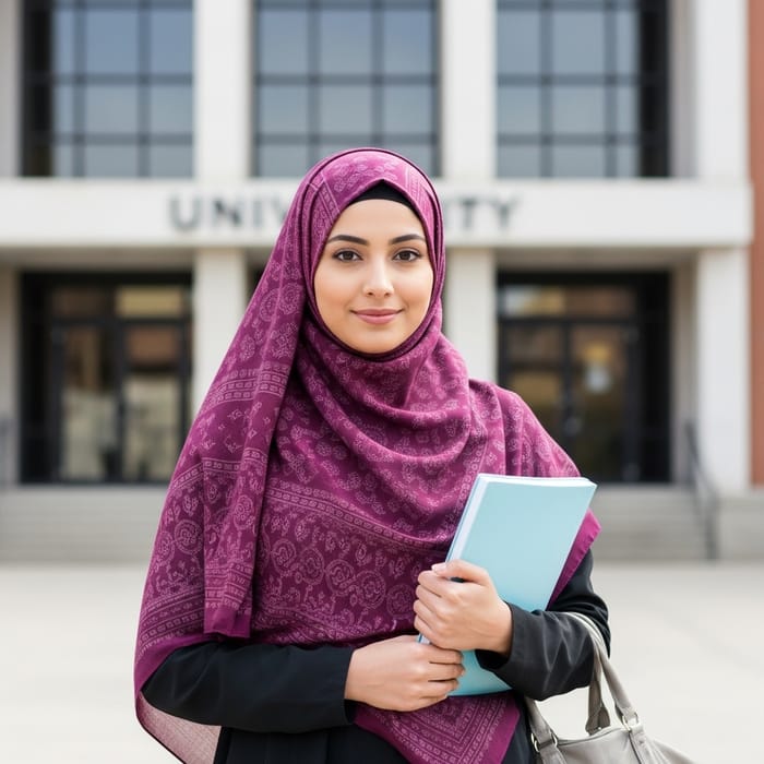 Respectful and Beautiful Hijab-Wearing Student Respectful and Beautiful Hijab-Wearing Student