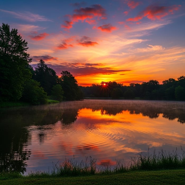 Serene Sunrise by the Lake | Morning Reflections Serene Sunrise by the Lake | Morning Reflections