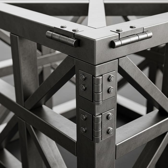 Metal Frame with Hinges - Sturdy and Detailed Design Metal Frame with Hinges - Sturdy and Detailed Design