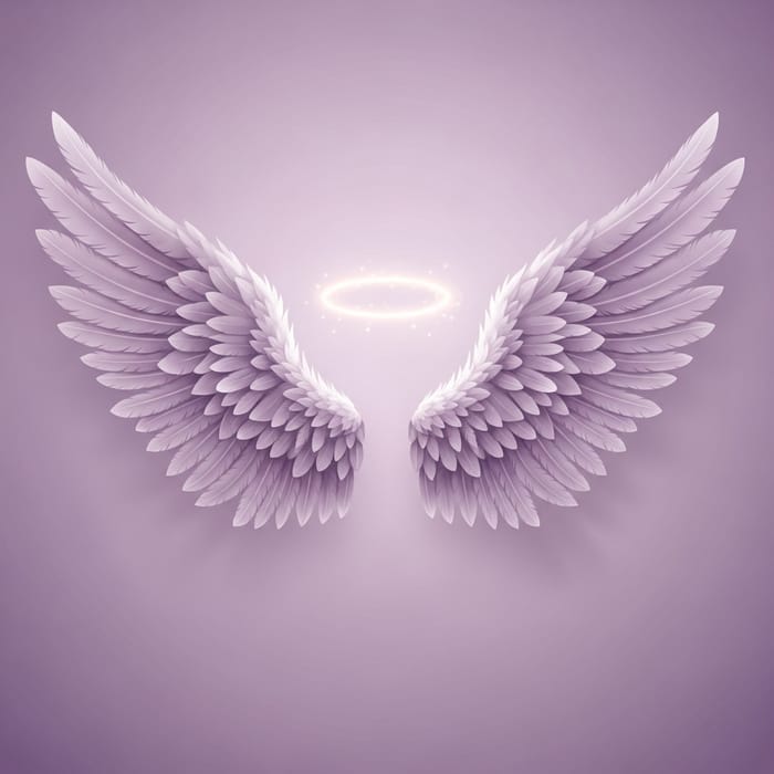 Angel Wings & Bright Halo 3D - Ethereal Card Template Angel Wings & Bright Halo 3D - Ethereal Card Template