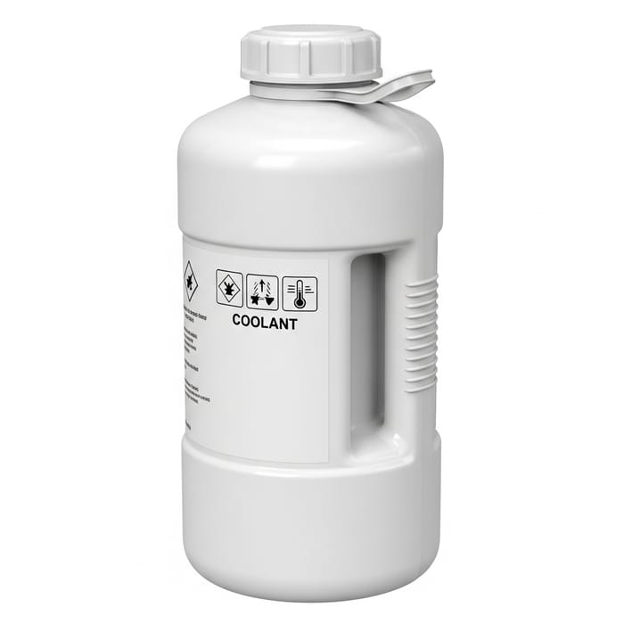 High-Quality White Coolant Canister for Industrial Use