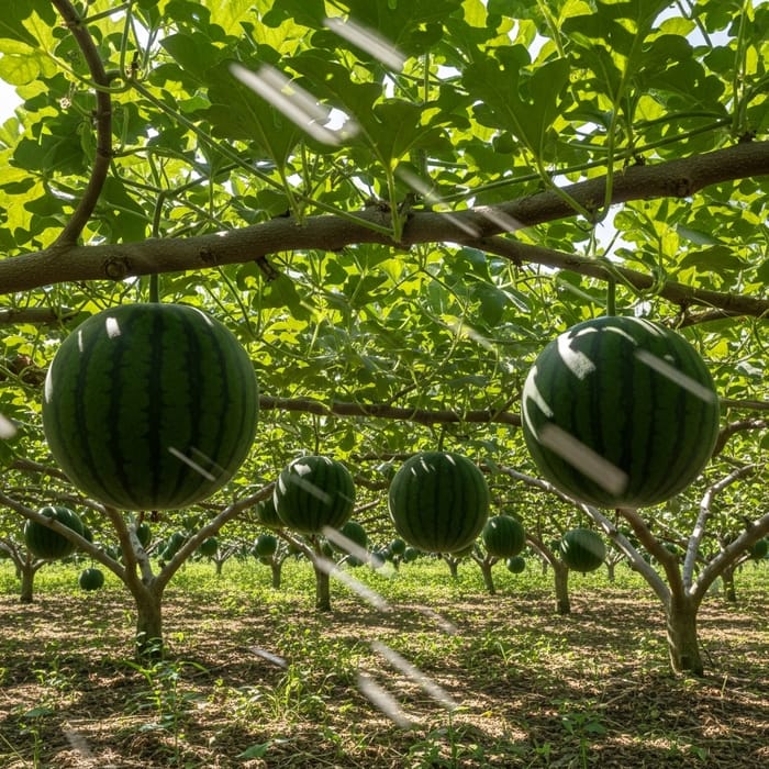 Watermelon Trees: Nature's Unique Display of Ripe Watermelons Watermelon Trees: Nature's Unique Display of Ripe Watermelons