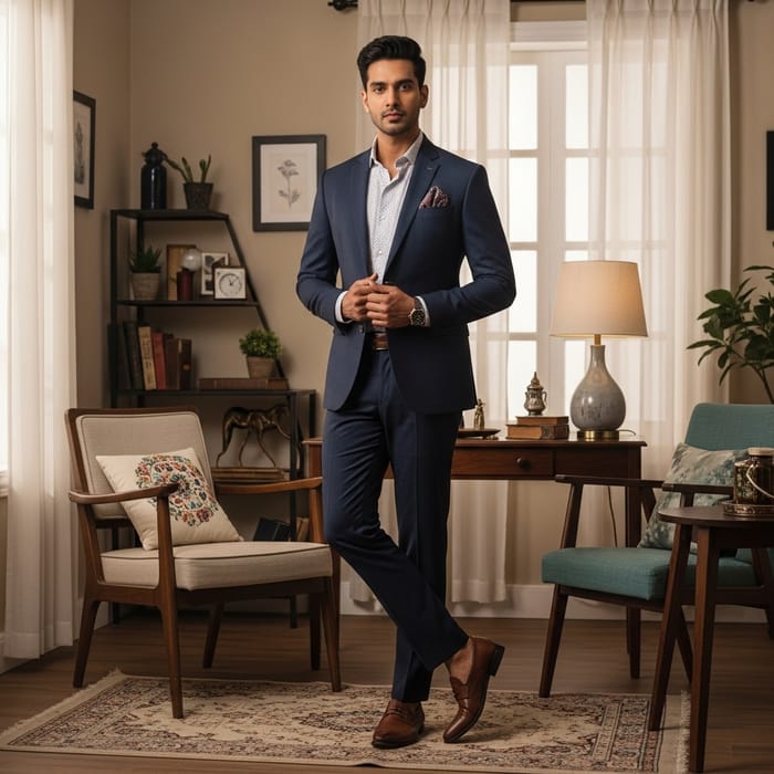 Stylish Handsome Man in the Room