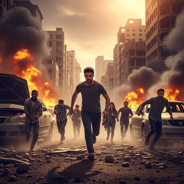 Urgent Evacuation in Ruined City: Chaos and Devastation Unleashed Urgent Evacuation in Ruined City: Chaos and Devastation Unleashed