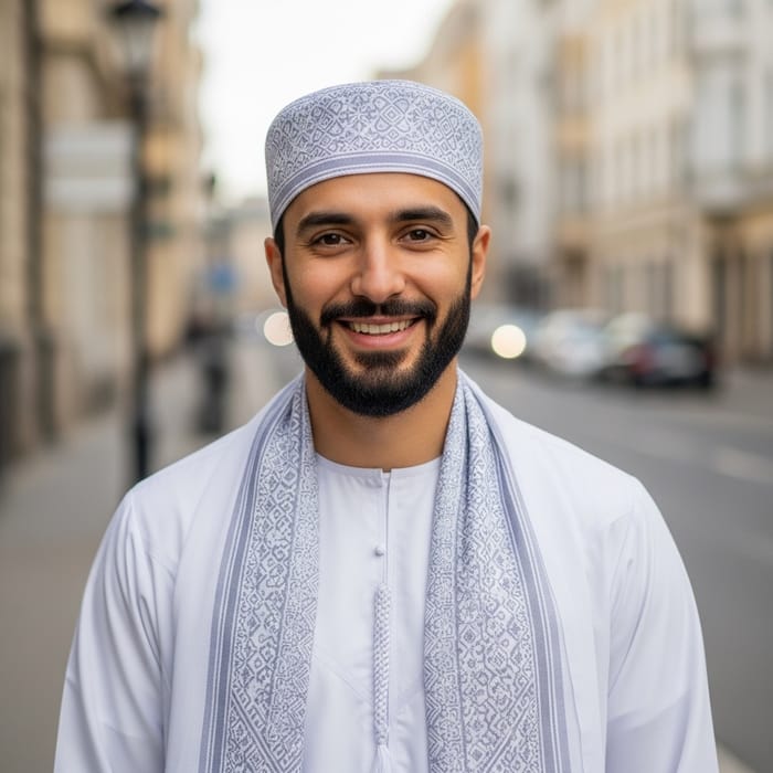 Stylish Muslim Man in Urban Fashion Stylish Muslim Man in Urban Fashion