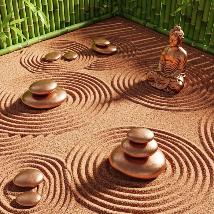 Zen Artistry in Copper Aesthetics | Tranquil Zen Garden Zen Artistry in Copper Aesthetics | Tranquil Zen Garden