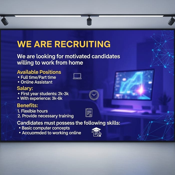 Hiring for Online Assistants | Work from Home Opportunities and Benefits