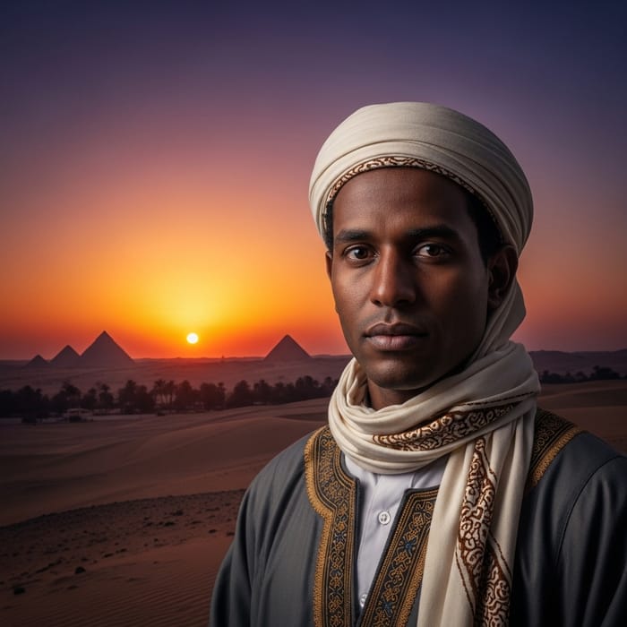 Egyptian Male in Cultural Landscape