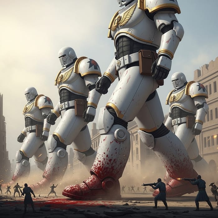 Epic Battle: Stormtroopers Overlook War-Torn City Epic Battle: Stormtroopers Overlook War-Torn City