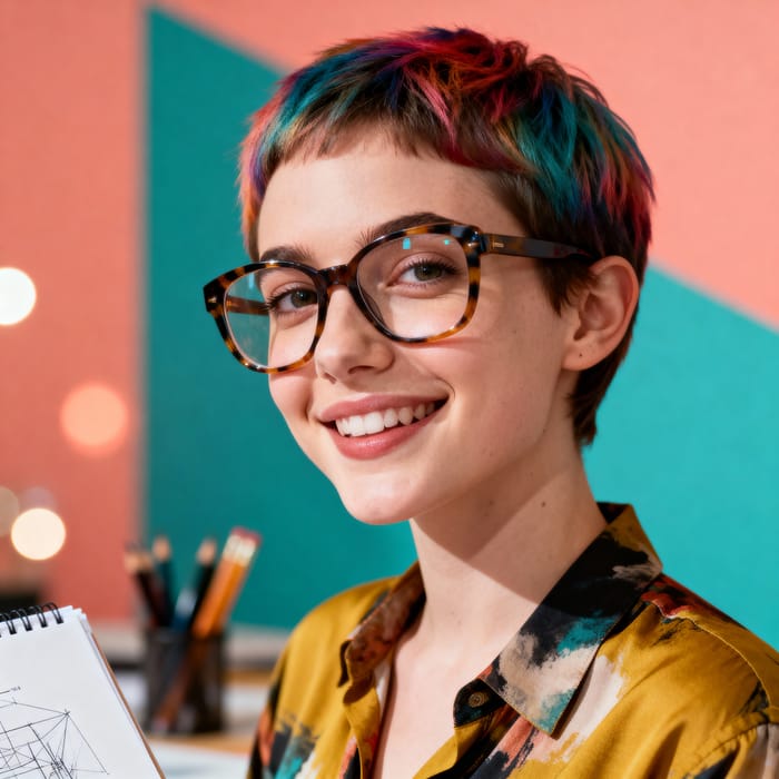 Vibrant Graphic Designer Headshot | Creative Portraits
