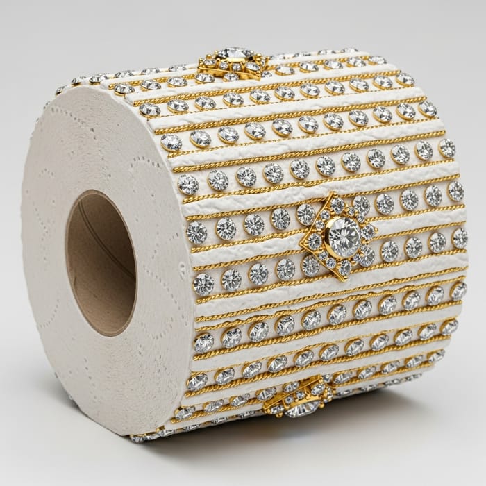 World's Most Expensive Toilet Paper with Diamonds and Gold World's Most Expensive Toilet Paper with Diamonds and Gold
