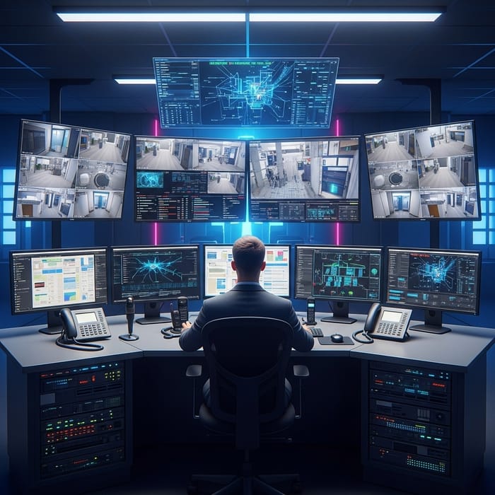 AI CCTV Operator Vsaas OperAItor in Control Room AI CCTV Operator Vsaas OperAItor in Control Room