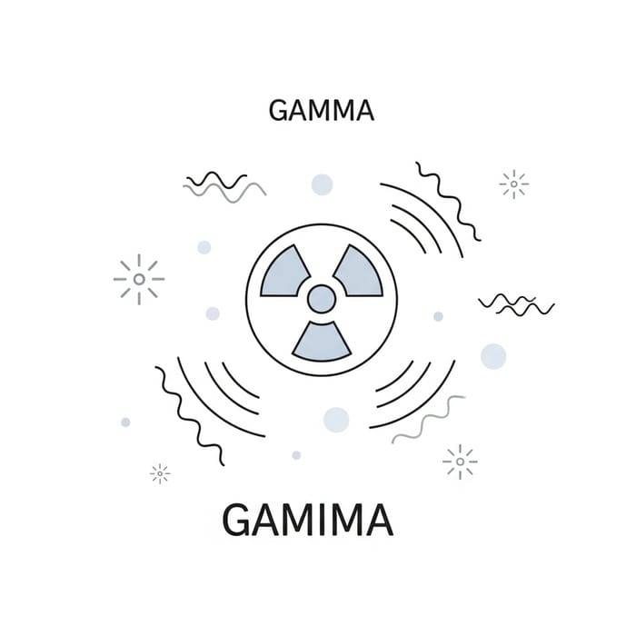 Gamma Radiation Illustration for Flip Book