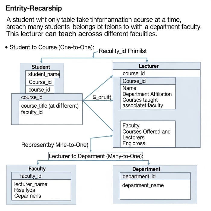 Entity Relationship Diagram for Student, Lecturer, Course, Faculty, Department Entity Relationship Diagram for Student, Lecturer, Course, Faculty, Department