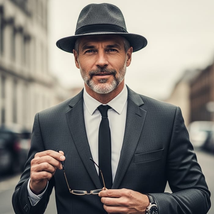Raymond Red Reddington - Seasoned Strategist in Charcoal Suit | Authoritative Persona Raymond Red Reddington - Seasoned Strategist in Charcoal Suit | Authoritative Persona