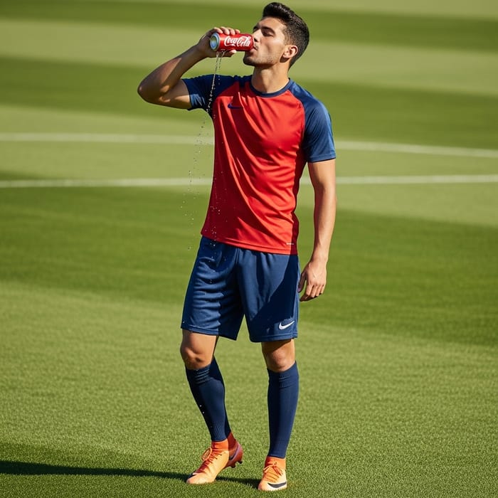 Ronaldo Enjoying Coca Cola Refreshment