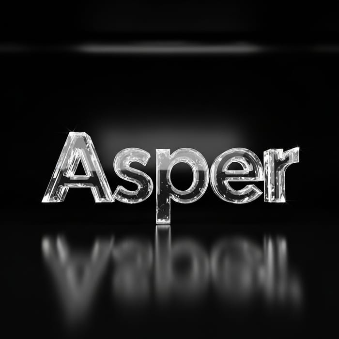 Asper Crystal: Glittering Shine on Dark Background Asper Crystal: Glittering Shine on Dark Background