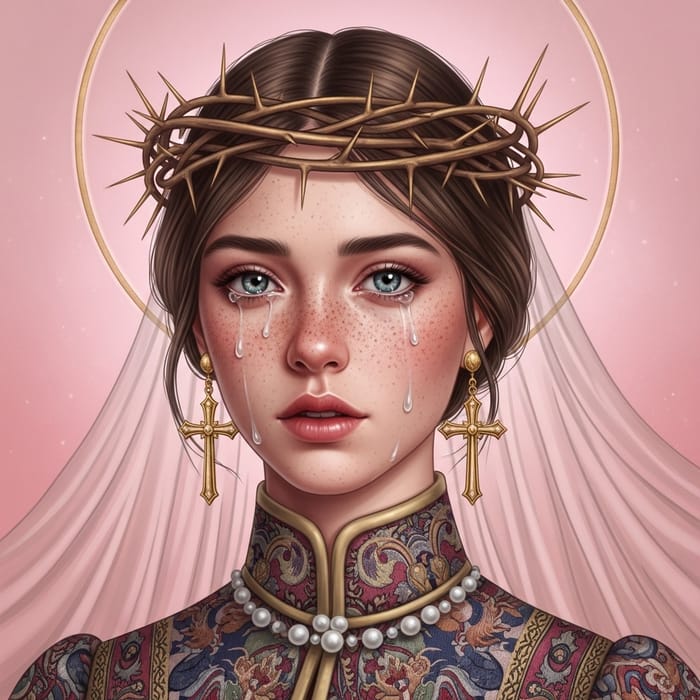 Digital Portrait of a Mystical Young Woman