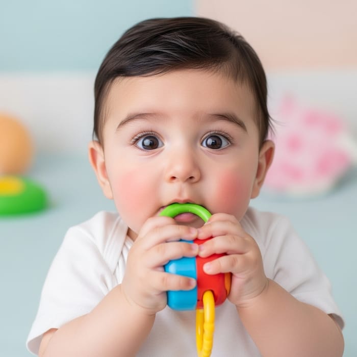 Cute Baby Boy Portrait with Expressive Eyes Cute Baby Boy Portrait with Expressive Eyes