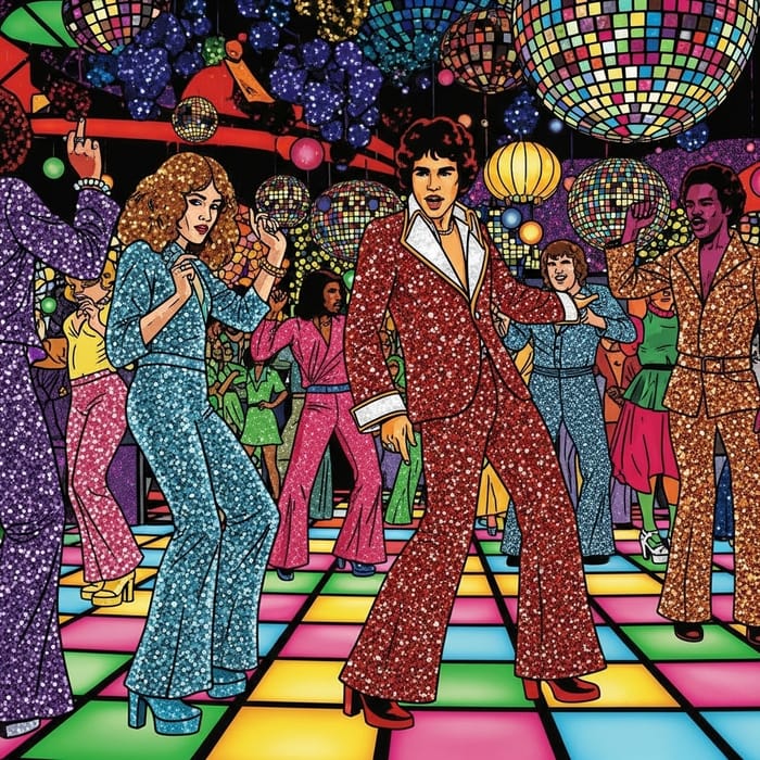 70s Disco Era Vibes: Sparkling Sequins & Retro Glamour 70s Disco Era Vibes: Sparkling Sequins & Retro Glamour