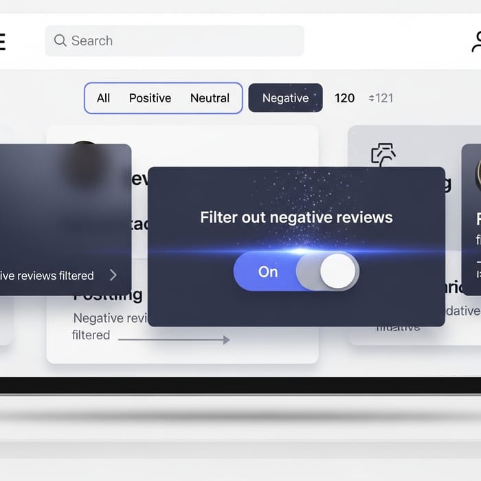 Modern Negative Review Filtering with Elegant Design