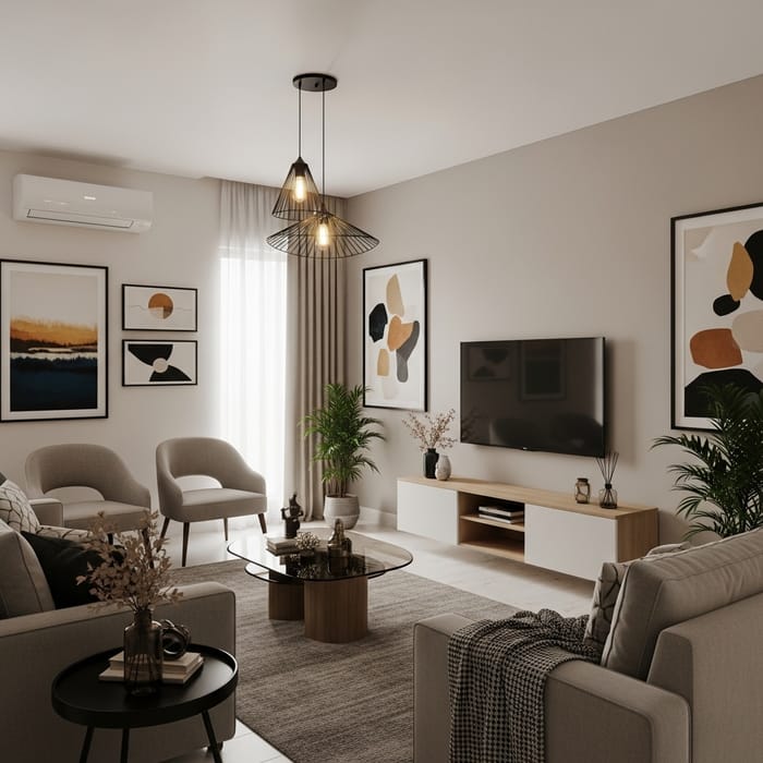 Chhaya Interiors | Turnkey Project for Modern Living Room Design