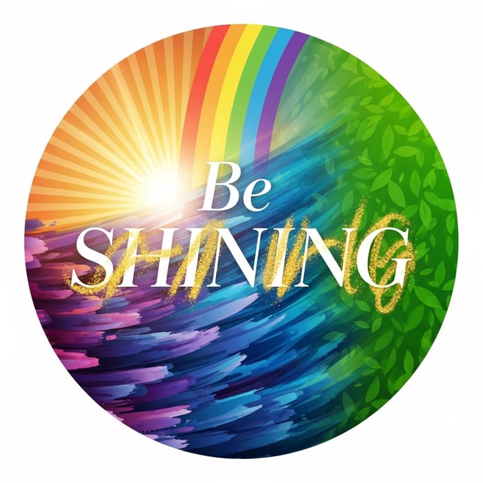 Be SHINING - Inspiring White Circle with Fields Be SHINING - Inspiring White Circle with Fields