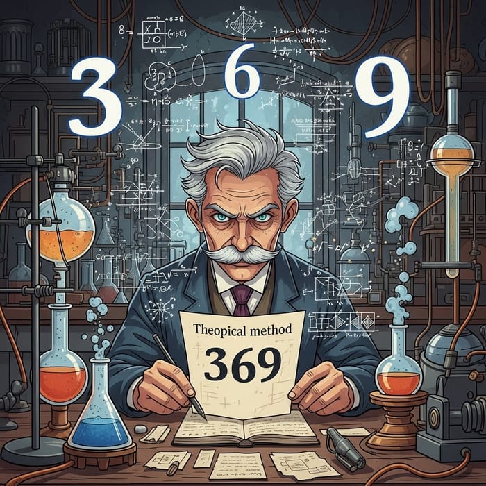 Nicolas Tesla 369 Method: Scientific Metaphysics Illustration