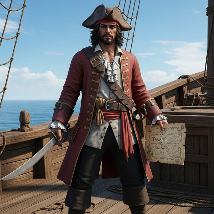 Classic Middle-Eastern Pirate on the High Seas Classic Middle-Eastern Pirate on the High Seas