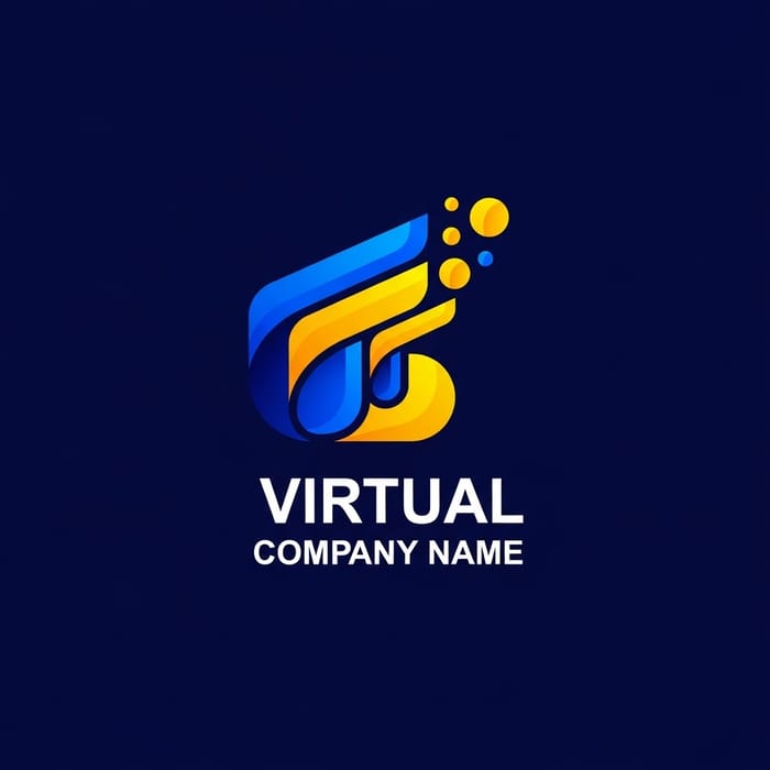 Virtual Company Logo Design with Abstract Shapes
