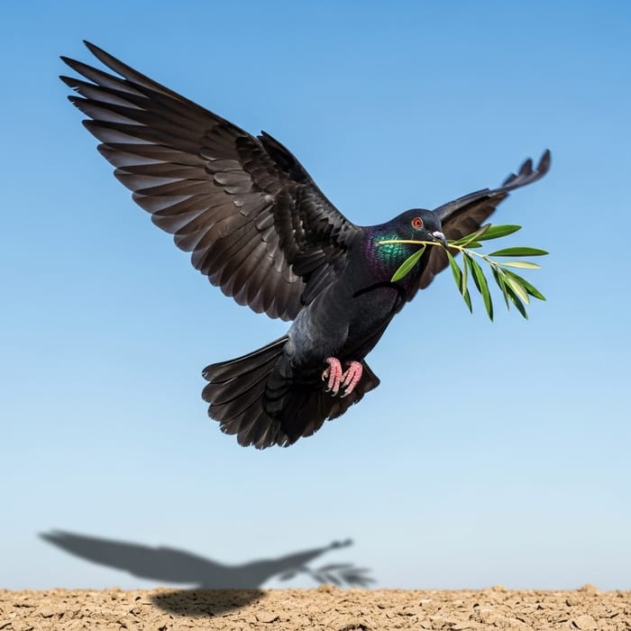 Noire Colombe: A Symbol of Peace in Flight