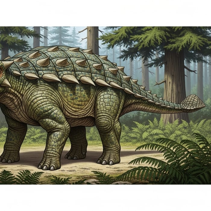 Ankylosaurus Illustration: Late Cretaceous Giant Ankylosaurus Illustration: Late Cretaceous Giant