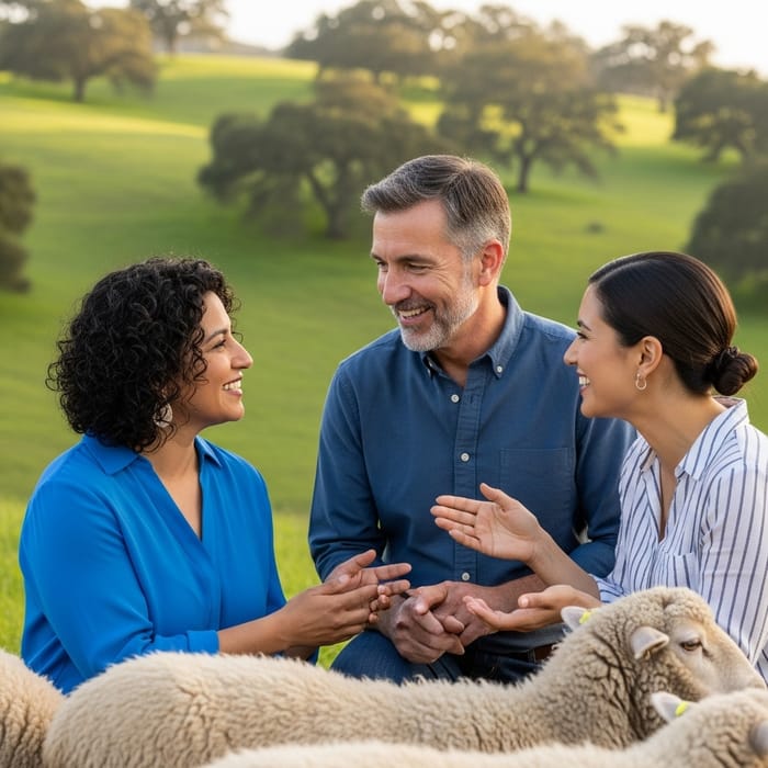 Male and Female Pastors Engaging in Flock Interactions & Joyful Conversations Male and Female Pastors Engaging in Flock Interactions & Joyful Conversations
