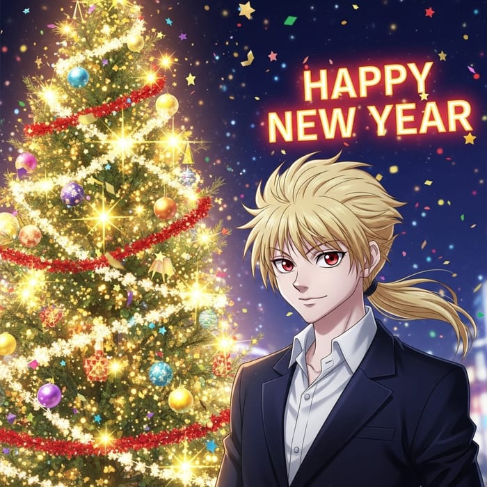 Hunter X Hunter Character Kurapika New Year Greeting Image Hunter X Hunter Character Kurapika New Year Greeting Image