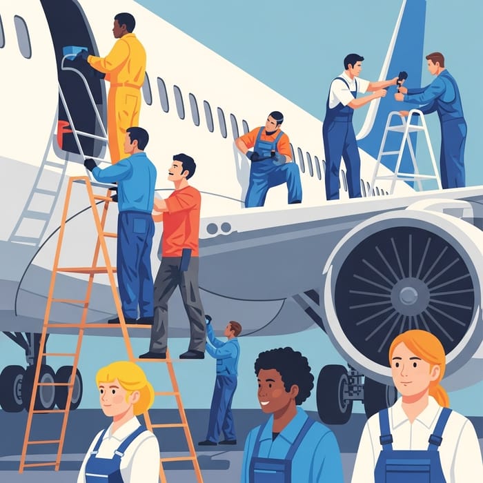 Pop Art Aircraft Maintenance