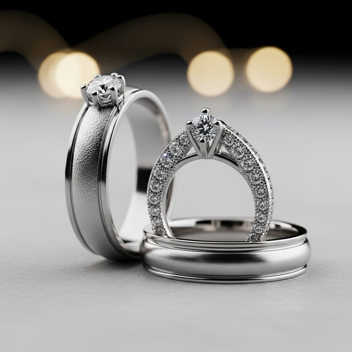 Intricate Details of Two Rings - Macro Jewelry Photography