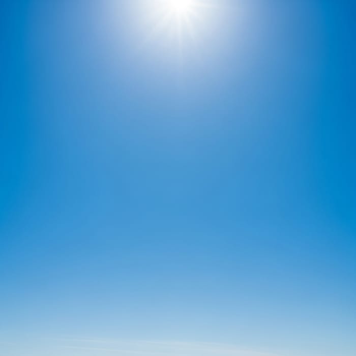 Azure Blue Sky with Brilliant Sunshine Azure Blue Sky with Brilliant Sunshine