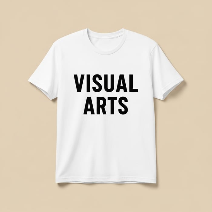 VISUAL ARTS White T-Shirt | Modern Graphic Apparel VISUAL ARTS White T-Shirt | Modern Graphic Apparel