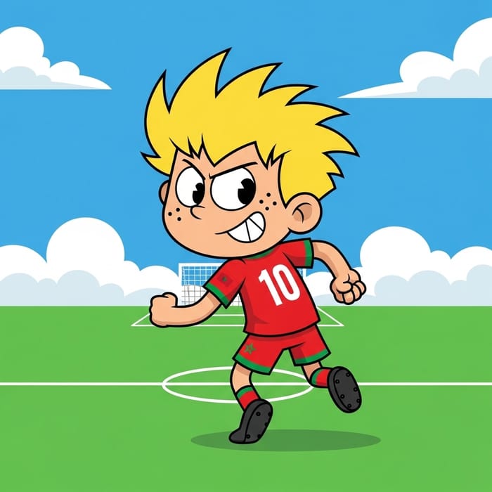 Mischievous Bart Simpson in Morocco Soccer Jersey