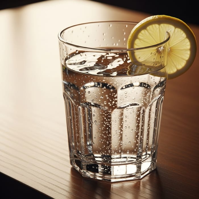 Detailed Glass of Crystal Clear Water: Refreshing Imagery Detailed Glass of Crystal Clear Water: Refreshing Imagery
