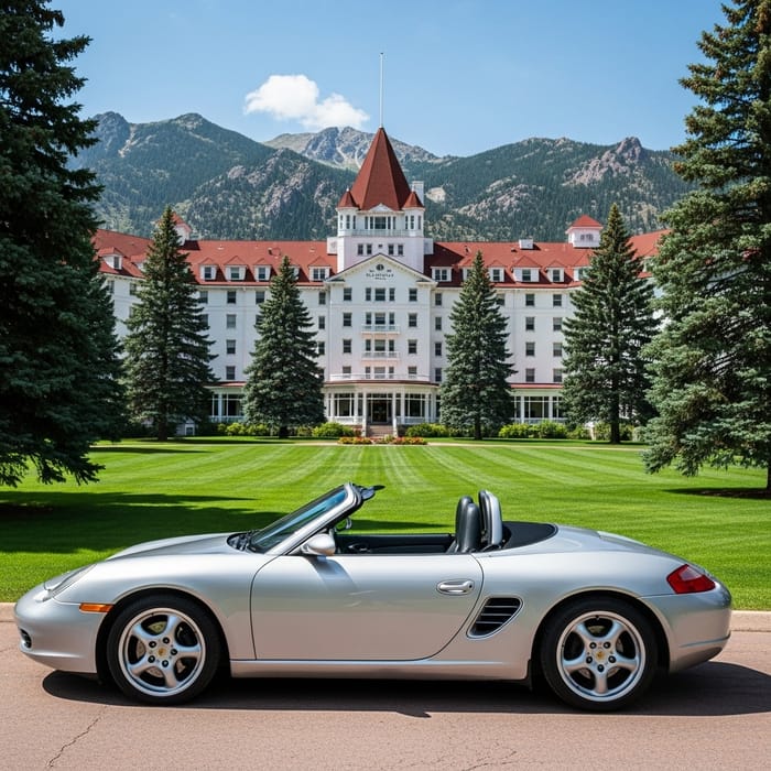 2001 Porsche Boxter Convertible in Front of The Stanley Hotel 2001 Porsche Boxter Convertible in Front of The Stanley Hotel