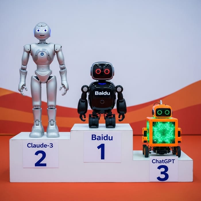 Victory Podium: Claude-3, Baidu, ChatGPT
