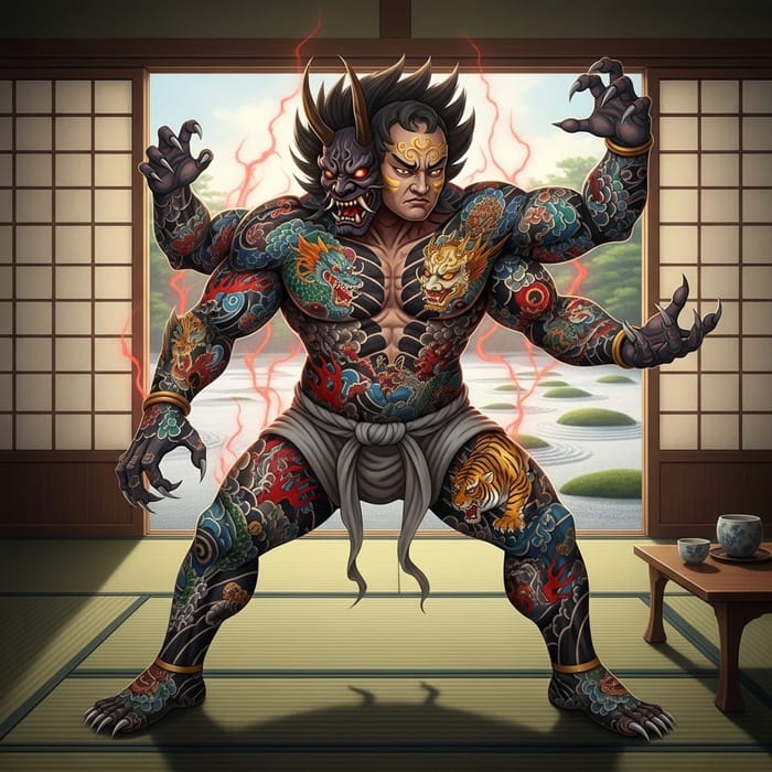 Sukuna: The Mythical Four-Armed Creature Art Sukuna: The Mythical Four-Armed Creature Art