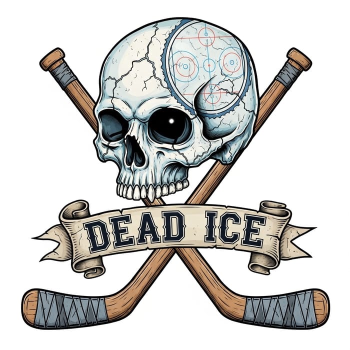 Grateful Dead Skull & Hockey Sticks Ice Hockey Art Grateful Dead Skull & Hockey Sticks Ice Hockey Art