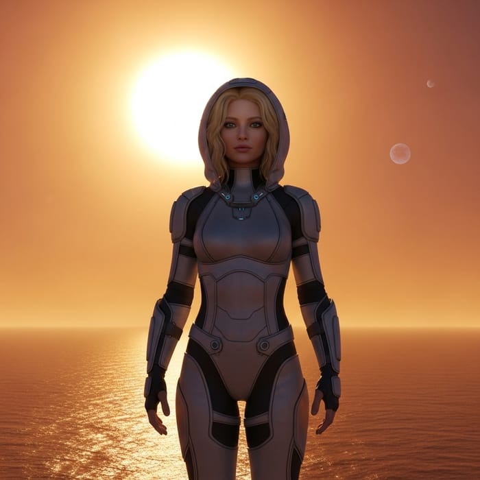 Blonde Alien Beauty: Mystical Being from Another World Blonde Alien Beauty: Mystical Being from Another World