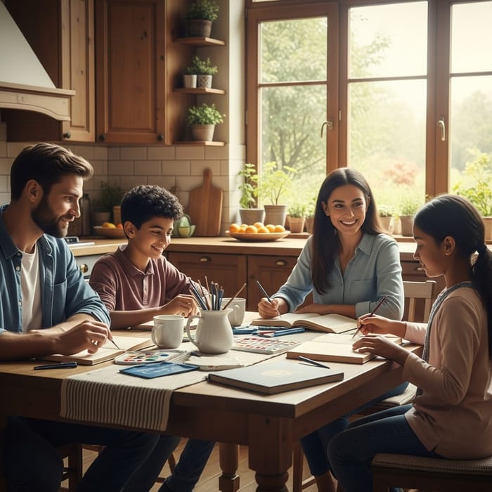 Family Quality Time: Cozy Kitchen Moments Family Quality Time: Cozy Kitchen Moments