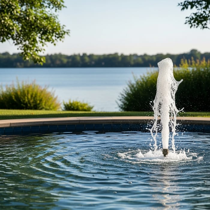 Tranquility and Serenity by the Water - Soothing Lake, Waves, Fountain