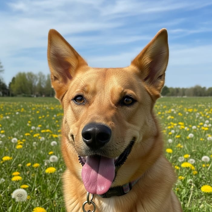 Beautiful Dog Enjoying Nature