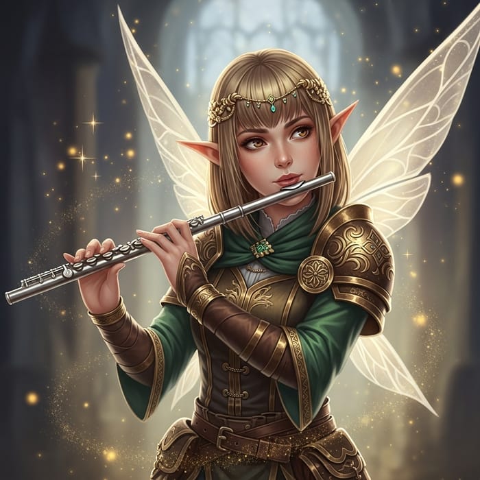 Captivating Fairy Bard with Golden Hair | Ethereal Melodies Captivating Fairy Bard with Golden Hair | Ethereal Melodies