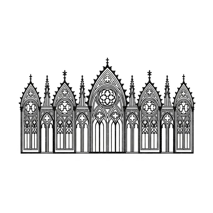 Minimalist Gothic Style Border Design Minimalist Gothic Style Border Design